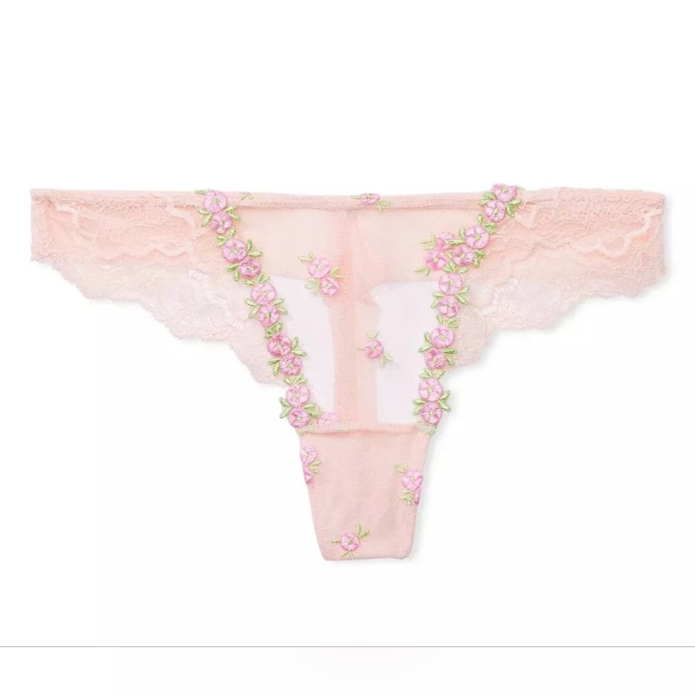 Victoria Secret Very Sexy Rosebud Embroidery Unlined Corset Babydoll Set - Picture 8 of 11